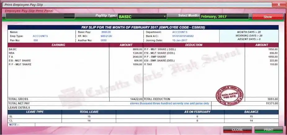 Employee Payslip Management System