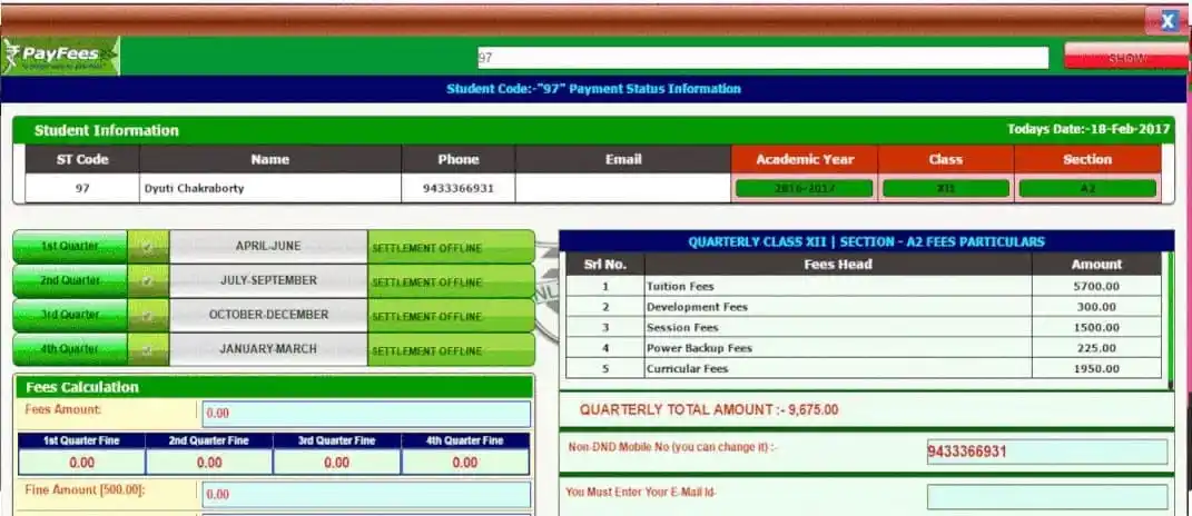 Online School Fees Payment System